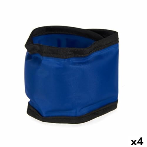 Hundehalsband, PVC-Gel, 6,3 x 1 x 30 cm, Kühlmittel, 4 Stück, Blau / Schwarz von Mascow