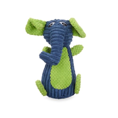 Mascow Hundespielzeug, blau, grün, Elefant, 28 x 14 x 17 cm, Plüsch mit Sound von Mascow