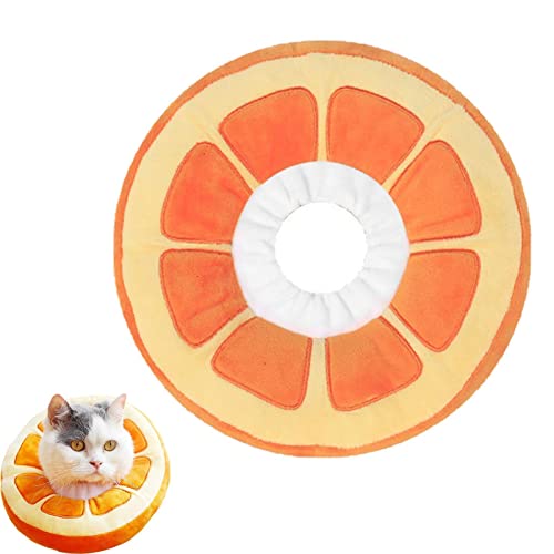Maseaxi Cat Cone Orange Style | Weicher, bequemer Kegel für Katzen und Hunde | Orange verstellbare Kegel für elisabethanische Halsbänder für kleine und mittelgroße Haustiere, Kegel für Kätzchen von Maseaxi