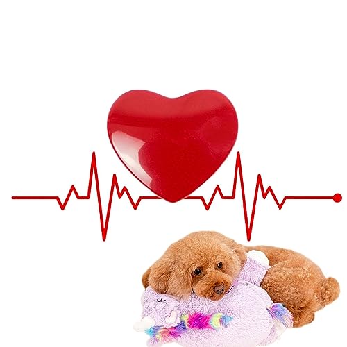 Maseyivi Herzschlag-Welpenspielzeug - Trennungsentlastung Welpen-Herzschlag mit niedrigem Dezibel - Komfort-Spielzeug-Haustierbegleiter für Hundewelpen, Verhaltenstrainingshilfe für Welpen von Maseyivi