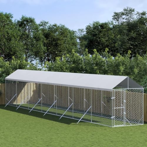 Massbinet Hühnerkäfig Außengehege Freilaufgehege Hühnerstall Hasenstall Geflügelhaltung Käfig Kleintiergehege Voliere Verzinkter 2 x 14 x 2.5 m mit Dach Massbinet Hühnerkäfig Außengehege Freilaufgehege Hühnerstall Hasenstall Geflügelhaltung Käfig Kleintiergehege Voliere Verzinkter 2 x 14 x 2.5 m mit Dach von Massbinet