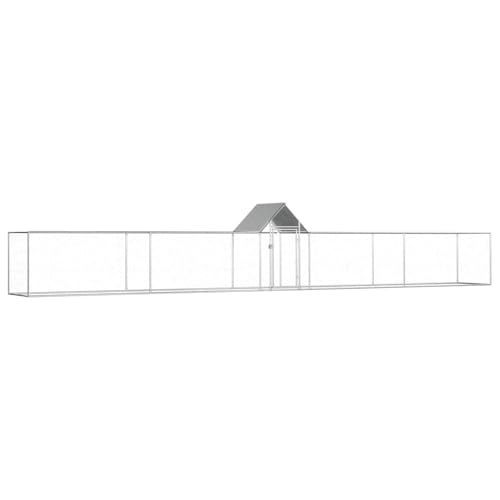 Massbinet Hühnerkäfig Freilaufgehege Hühnerstall 9x1x1.5 m Verzinkter Stahl Scheitelpunkt mit Dach Massbinet Hühnerkäfig Freilaufgehege Hühnerstall 9x1x1.5 m Verzinkter Stahl Scheitelpunkt mit Dach von Massbinet