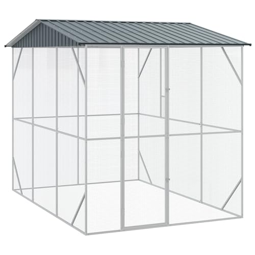 Massbinet Industrielles Vogelkäfig-Design Voliere Anthrazit 310x227x247 cm Stahl Massbinet Industrielles Vogelkäfig-Design Voliere Anthrazit 310x227x247 cm Stahl von Massbinet