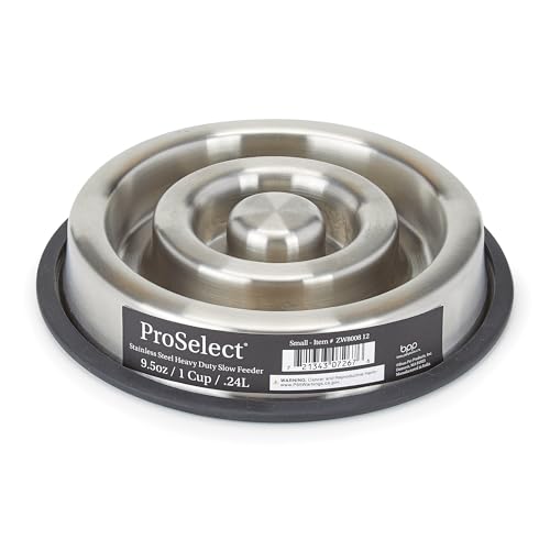 ProSelect Langsamer Futterspender aus Edelstahl, klein von Master Grooming Tools