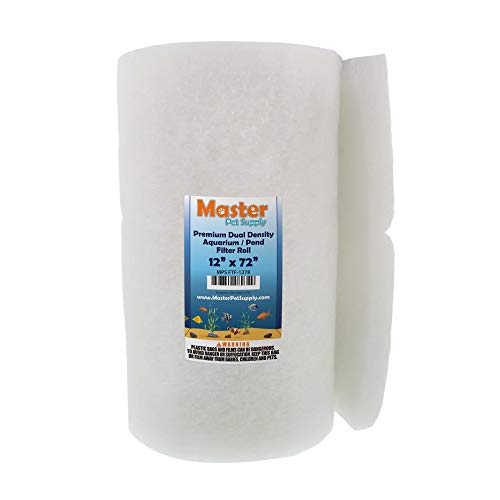 Master Pet Supply Premium Dual Density Aquarium-Filterrolle, zugeschnitten auf 30,5 x 182,9 cm Filtermedien für Süßwasser, Salzwasser, Koiteiche, Fischrifftank, Terrarien – kristallklares Wasser von Master Pet Supply