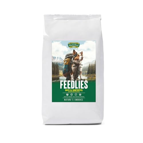 Masterfeed Feedlies für Aktive Hunde, Hundefutter für Ausgewachsene Hunde (Adult) Aller Rassen, Getreidefrei, Trockenfutter, Ente & Kartoffel 12kg von Masterfeed