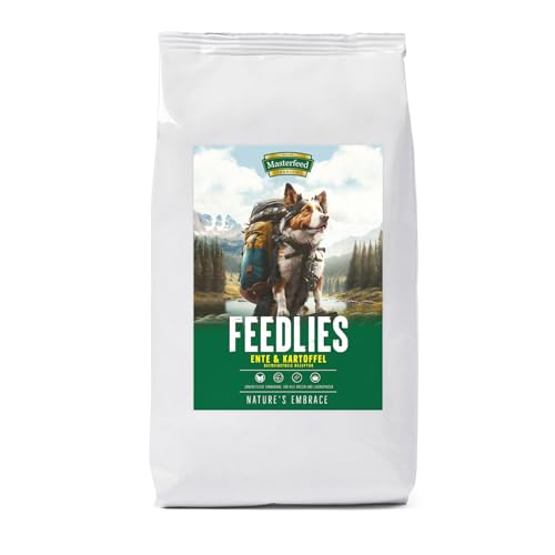 Masterfeed Feedlies | Hirsch & Kartoffel 12kg | Hundefutter für aktive Hunde | Getreidefrei | Deutsche Herstellung | Trockenfutter für Welpen Junior Adult von Masterfeed