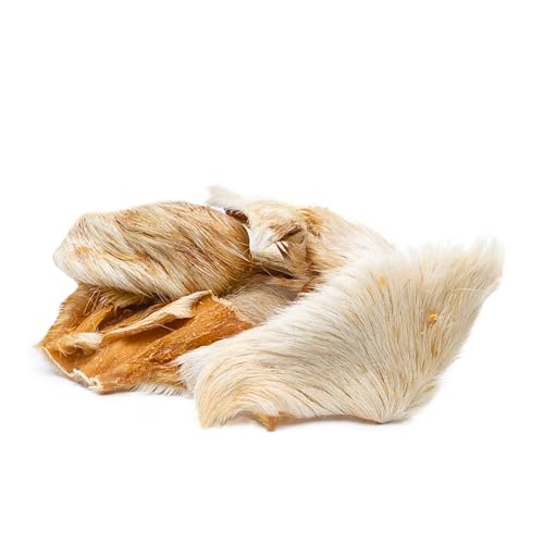 Masterfeed Kaninchenhaut mit Fell für Hunde, Getrocknet, 10cm, 1000g von Masterfeed