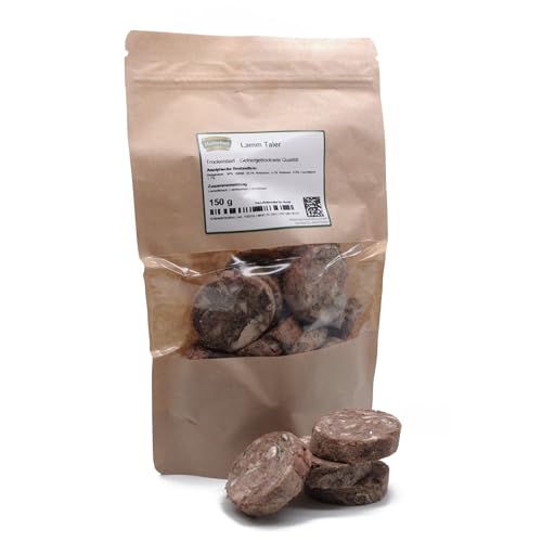 Masterfeed Trockenbarf Lamm Taler, Gefriergetrocknete Qualität, Getreidefrei, Barf Leckerli für Hunde, 150g von Masterfeed