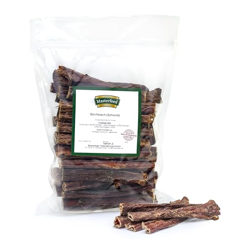 Masterfeed Dörrfleisch Rollen 10 cm, Getrocknet, 100% Natürlich, Rinderdörrfleisch, Rinderschlund, Kauartikel für Hunde, 500 g Masterfeed Dörrfleisch Rollen 10 cm, Getrocknet, 100% Natürlich, Rinderdörrfleisch, Rinderschlund, Kauartikel für Hunde, 500 g von Masterfeed