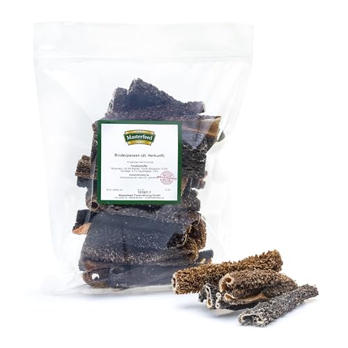 Masterfeed Rinderpansen 10 cm, Getrocknet, 100% Natürlich, Kauartikel für Hunde, 500 g von Masterfeed