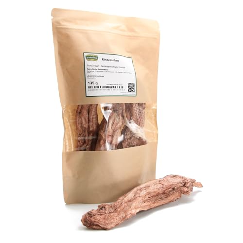 Masterfeed Trockenbarf Rindersehne, Gefriergetrocknete Qualität, Getreidefrei, Barf Leckerli für Hunde, 135g von Masterfeed