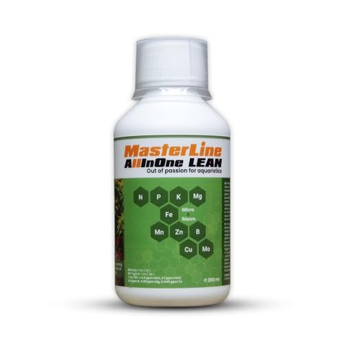 MASTERLINE All-in-One Lean 200 ml – Pflanzendünger für Aquarien mit Mikro- & Makronährstoffen, Garnelensicher von Masterline