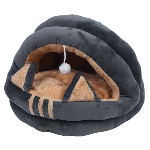 Cat House Ultra Weich Abnehmbar Waschbare Niedliche Ohren Gepolsterte Haustierbett CartoonDe Halb Geschlossene Design für Innen (L) von Masyrt
