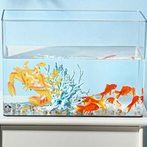 Marine Life Creature Play Toy Set, Farbenfrohe Ozeankrabbe, Realistisches Seeinkoration, PVC -Materialspielzeug für Kinder Kleinkind, Multifunktional Garden Tour von Masyrt