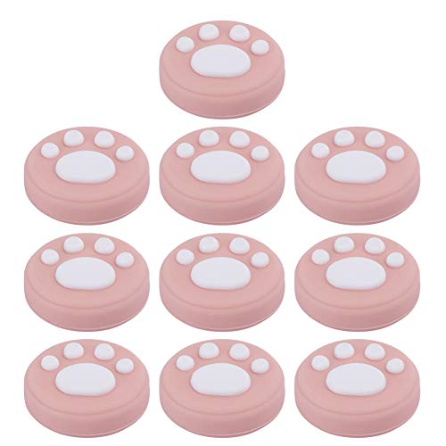 Masyrt Daumengriffkappen, Katzenpfote Daumen Griffe Abdeckung, Katzenpfoten -Daumen Griffe Deckung Joystick Rocker Silikonkappe Universalkompatibel mit Lite (White Claws Foundation) von Masyrt