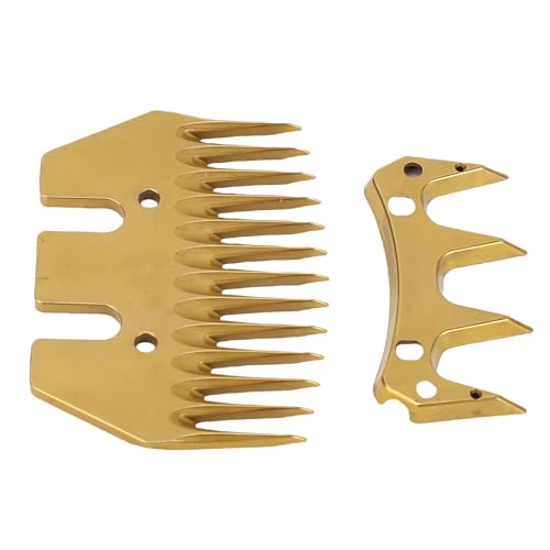 Masyrt Gold 13 Zahn Schafe Clipper Blades, Hohe Härte und Fortschrittliche Beschichtung für Effizientes Scheren, Geeignet für Mehrere Schere Ersatzklingen Geeignet Masyrt Gold 13 Zahn Schafe Clipper Blades, Hohe Härte und Fortschrittliche Beschichtung für Effizientes Scheren, Geeignet für Mehrere Schere Ersatzklingen Geeignet von Masyrt