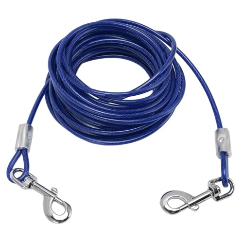 Masyrt Hundekabel, Schweres Stahldraht -Hundekabel, Außerhalb der Leine für Camping und Hof, Geeignet für Kleine, Mittlere und Große Haustierhunde. (6mmx10m / 0,24inx32,8ft) von Masyrt