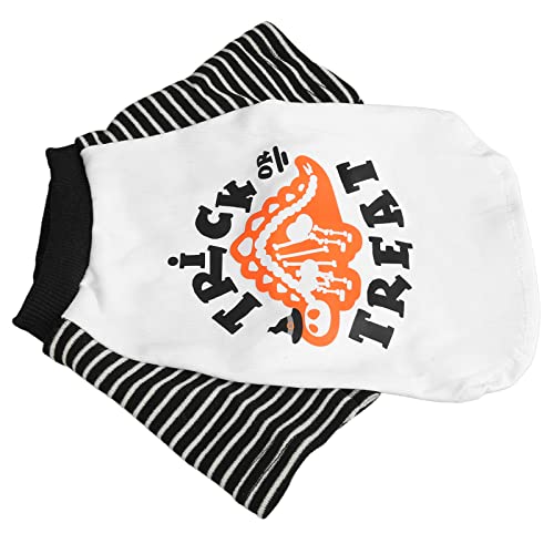 Masyrt Premium Polyester Hundehemd Weiches Leichtes Haustier -T -Shirt mit Halloween -Muster für die Meisten Hunde und Katzen für Frühlings- und Sommerkleidung Geeignet (M) von Masyrt