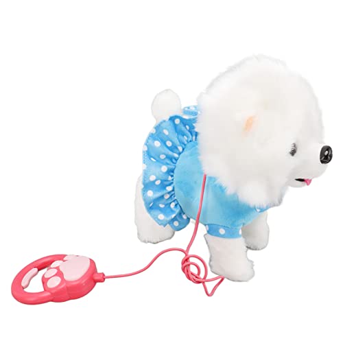 Masyrt Smart Sanging, Walking Toy Dog, Interaktive, Plüschpuppe, Tolles Wohnkultur und Geburtstagsgeschenk, Leicht zu Reinigen und süß, für Kleinkinder, 3 Songs, Swing Function (Blau) von Masyrt