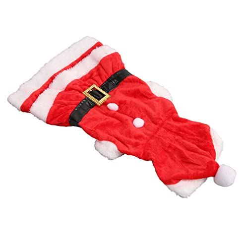 Masyrt Weiche und Verdickte Doppelseitige Korallenfleece Atmungsaktives Haustier -Weihnachtsmann -Kleid, für Winter Weihnachtshundkostüm, Weihnachtsmann Cosplay für Haustiere (M) von Masyrt