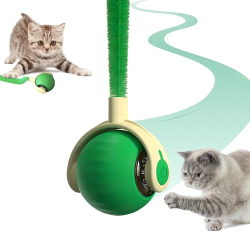 Matame Katzenspielzeug, 2025 Neu Katzenspielzeug Selbstbeschäftigung, Interaktives katzenspielzeug Ball(Grün) von Matame