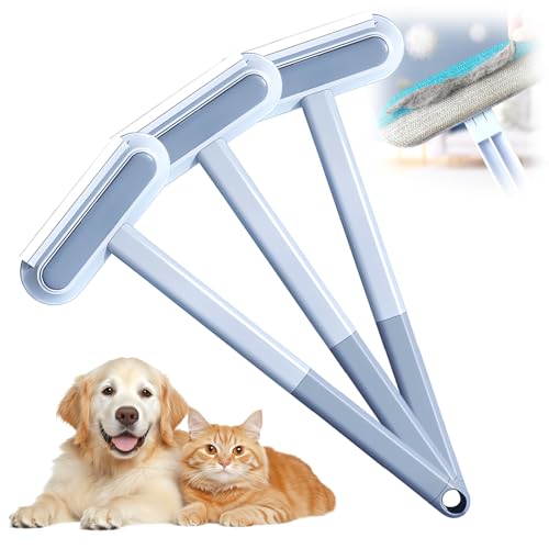 Matame 4 in 1 Multifunctional Tierhaarentferner,Fusselrolle Wiederverwendbar,Katzenbürste Reinigungsbürste für Fenster und Fliesen (3PCS) von Matame