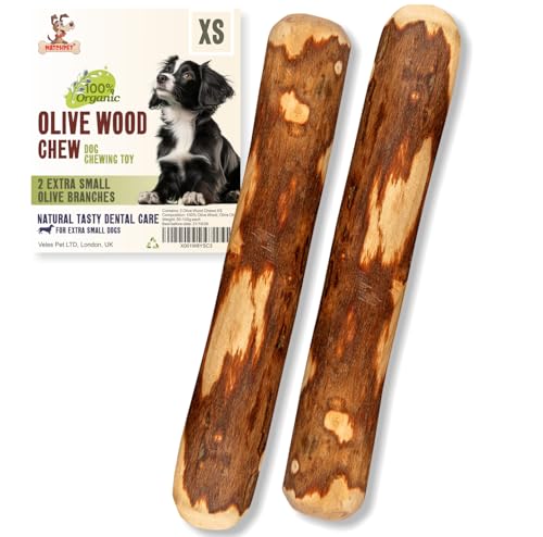 Matchpet Kauspielzeug für Hunde, Olivenholz, extra klein, 2 Stück von Matchpet