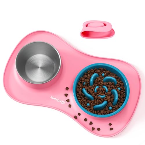 MateeyLife Dog Bowls Stainless Steel Slow Feeder von MateeyLife