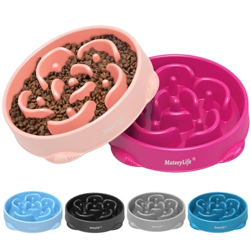 MateeyLife Große Futternäpfe für langsames Fressen, Anti-Ersticken, Puzzle-Hundenapf, rutschfest, interaktiv, langsames Fressen, Aufblähen, stoppen Labyrinth, Hundenapf, 4 Tassen, Rosa und Lila, 2 MateeyLife Große Futternäpfe für langsames Fressen, Anti-Ersticken, Puzzle-Hundenapf, rutschfest, interaktiv, langsames Fressen, Aufblähen, stoppen Labyrinth, Hundenapf, 4 Tassen, Rosa und Lila, 2 von MateeyLife