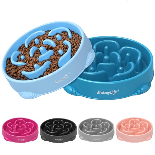 MateeyLife Hundenapf 2 Stück, Anti schling napf Hund – Rutschfester Slow Feeder Hundenapf für mittelgroße und große Hunde, Hellblau & Dunkelblau (26,49 cm) MateeyLife Hundenapf 2 Stück, Anti schling napf Hund – Rutschfester Slow Feeder Hundenapf für mittelgroße und große Hunde, Hellblau & Dunkelblau (26,49 cm) von MateeyLife