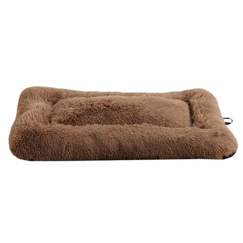 Mateju Hundebett Rechteckig Flauschig, Plüsch Haustierbett Katzenbett Flauschig Weiche Warme Hundekissen mit rutschfest Unterseite Katzenkissen für Mittelgroße Kleine (Braun,S 60x40cm) von Mateju
