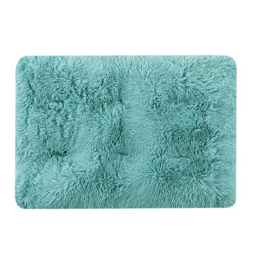 Mateju Hundebett Rechteckig Flauschig, Plüsch Haustierbett Katzenbett Flauschig Weiche Warme Hundekissen mit rutschfest Unterseite Katzenkissen für Mittelgroße Kleine (Grün,S 55x40cm) von Mateju