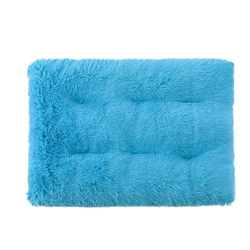 Mateju Hundebett Rechteckig Flauschig, Plüsch Haustierbett Katzenbett Flauschig Weiche Warme Hundekissen mit rutschfest Unterseite Katzenkissen für Mittelgroße Kleine (Himmelblau,M 65x50cm) von Mateju