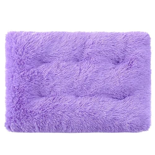 Mateju Hundebett Rechteckig Flauschig, Plüsch Haustierbett Katzenbett Flauschig Weiche Warme Hundekissen mit rutschfest Unterseite Katzenkissen für Mittelgroße Kleine (Lila,XS 45x30cm) von Mateju