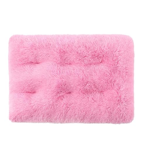 Mateju Hundebett Rechteckig Flauschig, Plüsch Haustierbett Katzenbett Flauschig Weiche Warme Hundekissen mit rutschfest Unterseite Katzenkissen für Mittelgroße Kleine (Rosa,XS 45x30cm) von Mateju