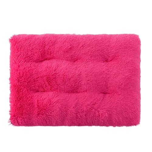 Mateju Hundebett Rechteckig Flauschig, Plüsch Haustierbett Katzenbett Flauschig Weiche Warme Hundekissen mit rutschfest Unterseite Katzenkissen für Mittelgroße Kleine (Rosenrot,XS 45x30cm) von Mateju