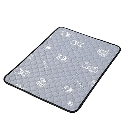 Mateju Puppy Pads Wiederverwendbare 1 Stück, Welpen Unterlage Urin Absorption PIPI Matten für Hunde Welpenunterlagen Waschbar Trainingspads für Hunde Meerschweinchen (M-70x50cm,Welpe Grauer) von Mateju