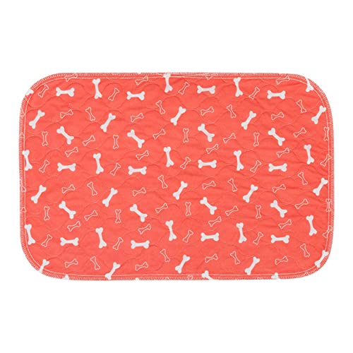 Mateju Puppy Pads Wiederverwendbare 1 Stück, Welpen Unterlage Urin Absorption PIPI Matten für Hunde Welpenunterlagen Waschbar Trainingspads für Hunde Meerschweinchen (S-60x40cm,Roter Knochen) von Mateju