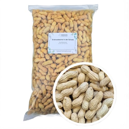 Matimels Futterwelt Erdnusskerne in der Schale, Erdnüsse für Vögel, Vogelfutter, Top-Futterqualität (10 Kg) von Matimels Futterwelt