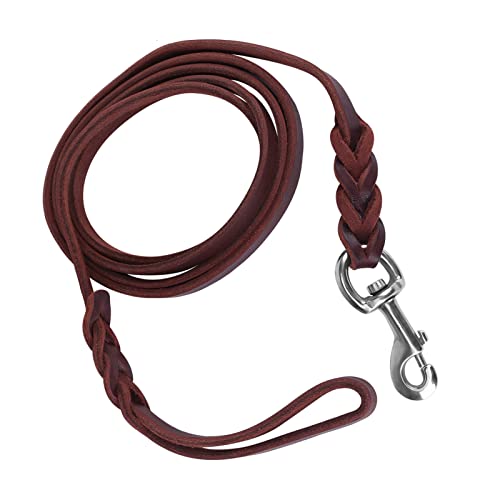 Hunde-Blei-Leine-Sicherheitsseil für das Gehen Beim Lauftraining mit Geflochtenem Design Geeignet für Mittelgroße Hund Dunkelbraun (Die Material länge beträgt 2 Meter und die Hunde-Blei-Leine-Sicherheitsseil für das Gehen Beim Lauftraining mit Geflochtenem Design Geeignet für Mittelgroße Hund Dunkelbraun (Die Material länge beträgt 2 Meter und die von Matybobe