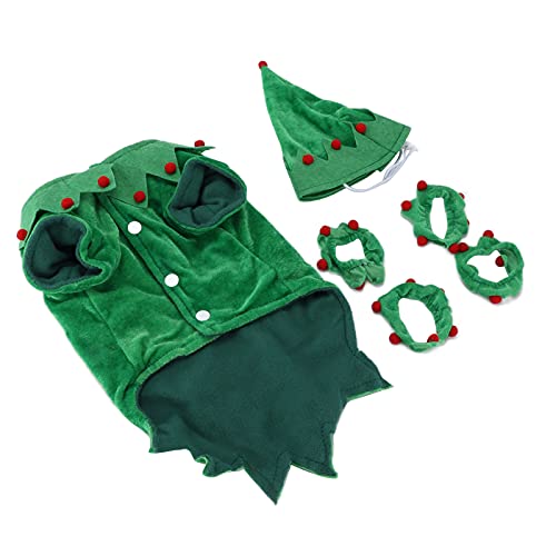 Lustige Weihnachts Haustiere Kostüme Weich Bequeme Kleidung für Hunde Katzen Winter (S) von Matybobe