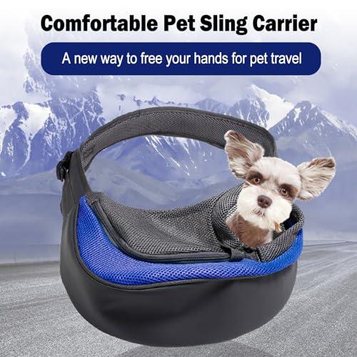 Matybobe Hundeträger Haustier Schlinge Atmungsaktives Mesh Reisen Sicher für Kleine Hunde Welpe Katze Wandern Vorne Vorne (S) von Matybobe
