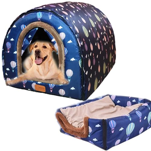Hundebetthütte, Mittelgroßer 2-in-1-Haustierunterschlupf, Warme, Gemütliche Hundehütte Mit Abnehmbarem Kissen, Wetterfestes Haustierzelt, Lindert Ängste Von Haustieren, Bleibt Im Winter Warm Hundebetthütte, Mittelgroßer 2-in-1-Haustierunterschlupf, Warme, Gemütliche Hundehütte Mit Abnehmbarem Kissen, Wetterfestes Haustierzelt, Lindert Ängste Von Haustieren, Bleibt Im Winter Warm von Mavdecll