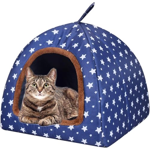 Weiches Bett Für Hunde Und Katzen, 2-in-1-Unterschlupf Für Kleine Haustiere, Warme, Gemütliche Höhlenhütte, Wetterfestes Zelthaus Für Haustiere, Schlafnest Für Katzen Im Freien, Winternutzung Weiches Bett Für Hunde Und Katzen, 2-in-1-Unterschlupf Für Kleine Haustiere, Warme, Gemütliche Höhlenhütte, Wetterfestes Zelthaus Für Haustiere, Schlafnest Für Katzen Im Freien, Winternutzung von Mavdecll