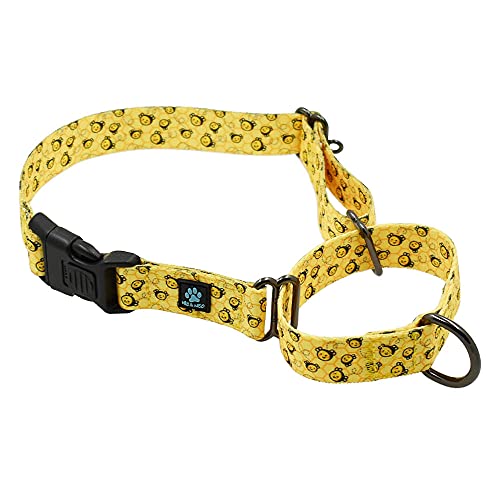 Max and Neo Gemustertes Martingale-Hundehalsband – wir spenden ein Halsband an eine Hunderettung für jedes verkaufte Halsband (extrakleine, gelbe Bienen) von Max and Neo