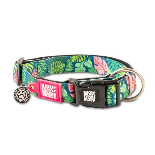Max & Molly Gotcha! Hundehalsband Halsband Hund mit Smart ID, gepolstertes Neopren Halsband mit Design für große Hunde, wasserdicht, bequem, verstellbar, Tropical, L Max & Molly Gotcha! Hundehalsband Halsband Hund mit Smart ID, gepolstertes Neopren Halsband mit Design für große Hunde, wasserdicht, bequem, verstellbar, Tropical, L von Max & Molly Urban Pets