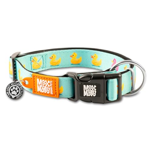 Max & Molly Gotcha! Hundehalsband Halsband Hund mit Smart ID, gepolstertes Neopren Halsband mit Design für sehr kleine Hunde, wasserdicht, bequem, verstellbar, Ducklings, XS Max & Molly Gotcha! Hundehalsband Halsband Hund mit Smart ID, gepolstertes Neopren Halsband mit Design für sehr kleine Hunde, wasserdicht, bequem, verstellbar, Ducklings, XS von Max & Molly Urban Pets