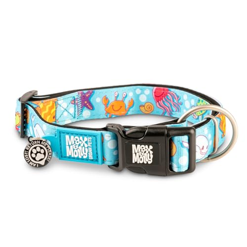 Max & Molly Gotcha! Smart ID Hundehalsband - Blue Ocean, M von Max & Molly Urban Pets