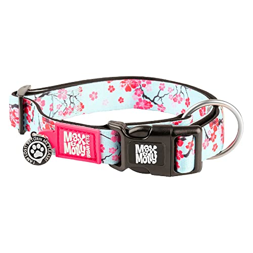Max & Molly Gotcha! Hundehalsband Halsband Hund mit Smart ID, gepolstertes Neopren Halsband mit Design für große Hunde, wasserdicht, bequem, verstellbar, Cherry Bloom, L Max & Molly Gotcha! Hundehalsband Halsband Hund mit Smart ID, gepolstertes Neopren Halsband mit Design für große Hunde, wasserdicht, bequem, verstellbar, Cherry Bloom, L von Max & Molly Urban Pets